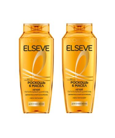 L'OREAL PARIS Elseve hair shampoo 6 oils 400 ml 2 pcs - Buy Online on GoSupps.com