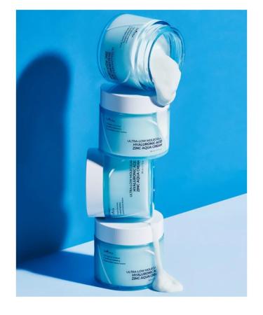 Isntree Cream Ultra-Low Molecular Hyaluronic Acid Zinc Aqua Cream - Buy Online on GoSupps.com