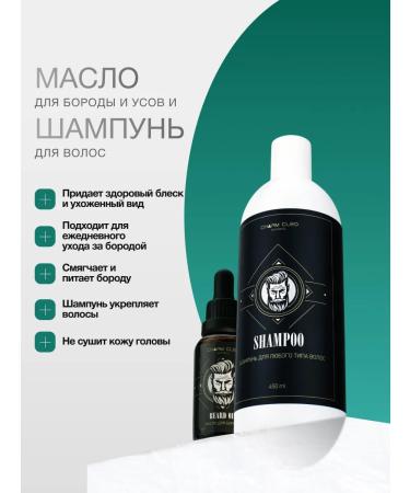 Charm Cleo Cosm Shampoo and hair oil of a beard softening set