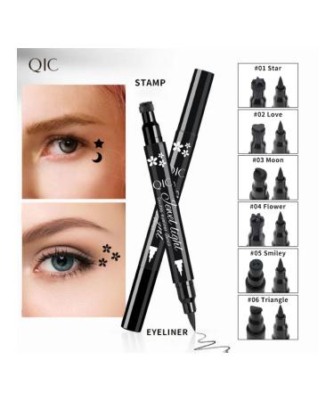 QIC Eye eyelids 2v1 felt -tip pen + marker with stamp 08# - Buy Online on GoSupps.com