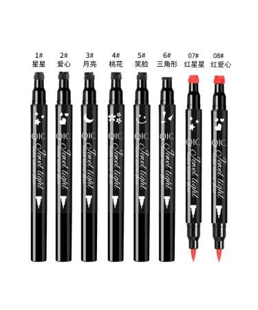 QIC Eye eyelids 2v1 felt -tip pen + marker with stamp 08# - Buy Online on GoSupps.com