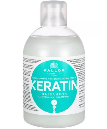Kallos Cosmetics Keratin shampoo for hair restoration 1l