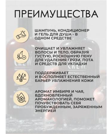 American Crew Ginger + TeA Shampoo 3 in 1 hair 250 ml - Buy Online on GoSupps.com