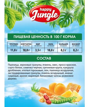 HAPPY JUNGLE Feed for rats 900 grams for decorative rodents - Buy Online on GoSupps.com