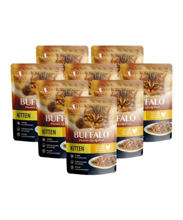 Mr BUFFALO Wet feed for kittens delicate chicken in sauce 85 g 8 pcs - Buy Online on GoSupps.com