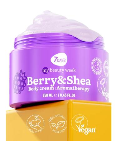 7DAYS Moisturizing body cream Berry & Shea 250 ml - Buy Online on GoSupps.com