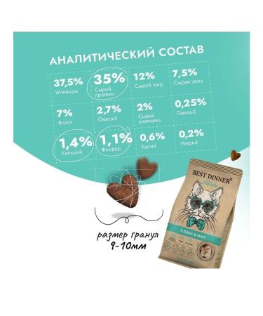 Best dinner Holistic dry food for sterilized cats turkey 1.5 kg - Buy Online on GoSupps.com