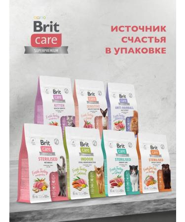 Brit Care Dry food with turkey and duck for cats 0.4kg - Buy Online on GoSupps.com