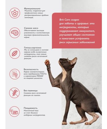 Brit Care Dry food with turkey and duck for cats 0.4kg - Buy Online on GoSupps.com