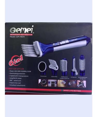 Hairdryer - hair rectifier 6 in 1 nozzle for styling - Buy Online on GoSupps.com