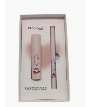 cappuvini Set of velvet liquid lipstick and lip pencil