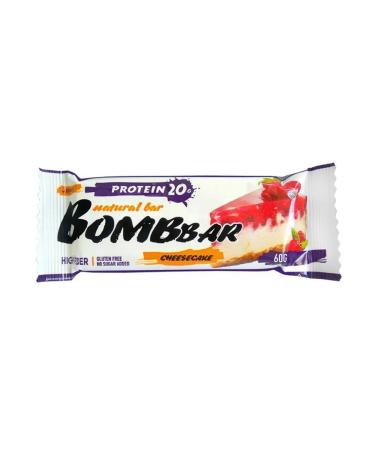 VkusVill Bank protein Bombbar raspberry cheesecake 60 g