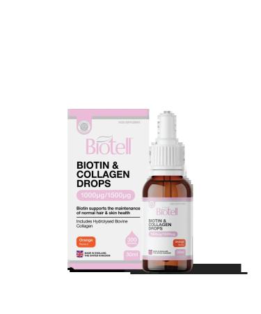 Biotell Biotin and collagen 1000 vitamin for hair skin and nails - Buy Online on GoSupps.com