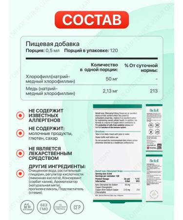 Biotell Ion chlorophyll with mint taste 120 servings - Buy Online on GoSupps.com