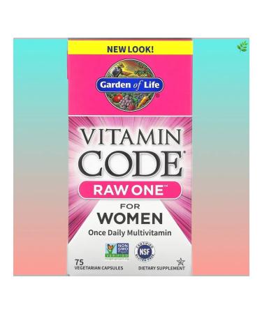 Garden of Life Raw One multivitamins for women 75 capsules