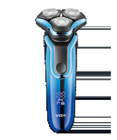 VGR Men's electric shock for men black