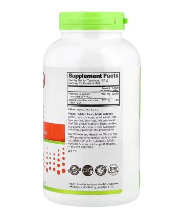 NutriBiotic Sodium ascorbate vitamin 454 grams powder. Sodium Ascorbat - Buy Online on GoSupps.com