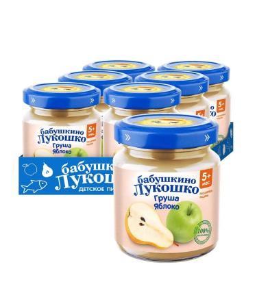 grandma's basket Puree fruit pear apples 100 g x 6