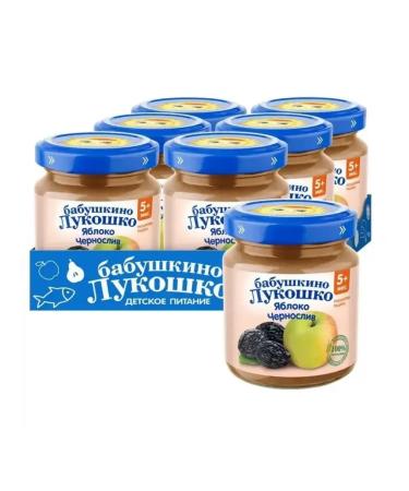 grandma's basket Puree fruit apple prunes 100 g x 6