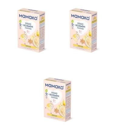 MAMAKO Wheat porridge with pear and banana on goat milk 200 3 pcs