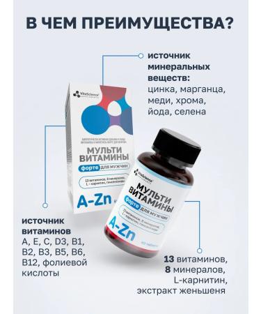 VitaScience Multivitamins for men A-Zn - Buy Online on GoSupps.com