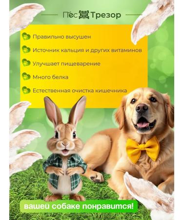 Trezor the Dog Dog delicities ears of rabbit 200 g - Buy Online on GoSupps.com