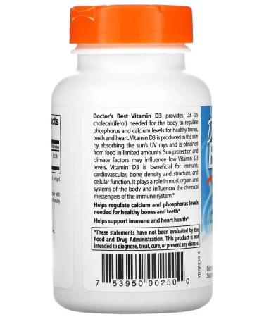 Doctor's Best Vitamin D3 5000 ME 360 capsules - Buy Online on GoSupps.com