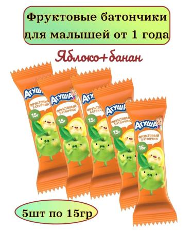 Agusha Fruit apple shame+banana for children 15g 5pcs