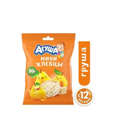 Agusha Breads mini rice with pear flavor 30g 4pcs - Buy Online on GoSupps.com
