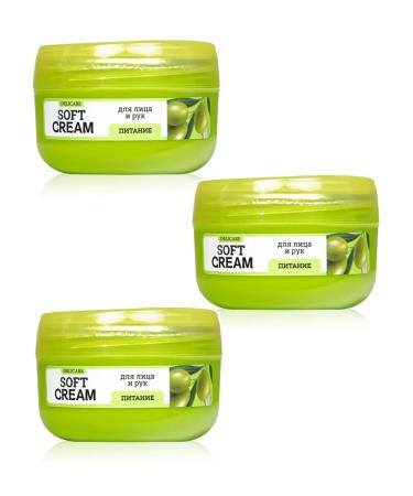 DELICARE Cream for face and hands with olive oil power 30ml 3 pcs