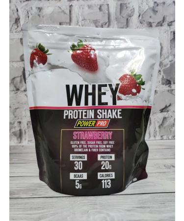 POWER PRO Whey -coil protein Whey Protein Shake strawberries 900 grams - Buy Online on GoSupps.com
