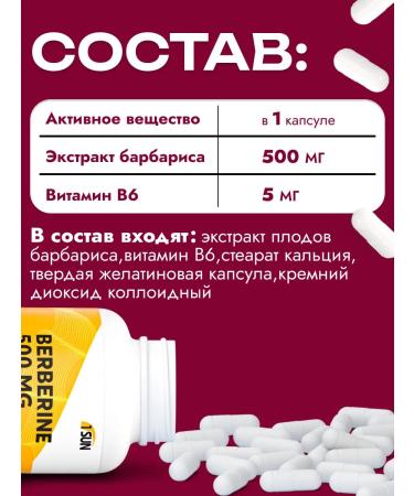 1SUN Berberin for losing weight 500 mg 120 fat capsules - Buy Online on GoSupps.com