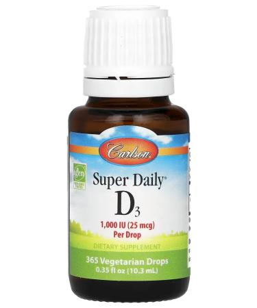 Carlson Labs Vitamin D3 Super Daily 25 g 10 ml