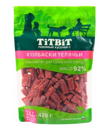 TiTBiT Black sausage treats for dogs. General packaging 420g
