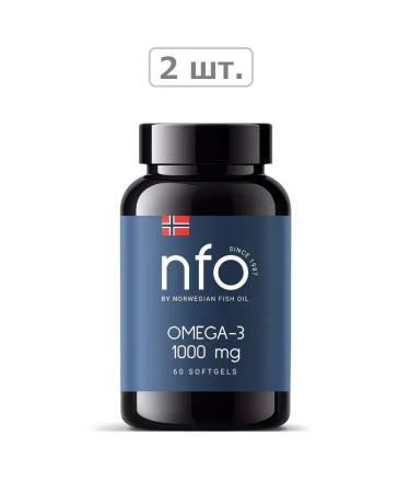 NFO Norwegian Fish Oil Omega-3 1000mg N60 caps 1450M-2pcs