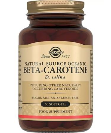 SOLGAR Beta-carotene of ocean algae d Salina N60 cap-2sht - Buy Online on GoSupps.com