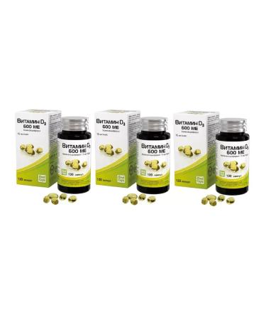 RealCaps Vitamin D3 600MO (cholecalciferol) N120 caps 410mg-3pcs