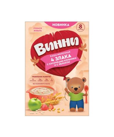 Winnie Porridge dry 4 cereals with pieces of strawberries and apple 200 g