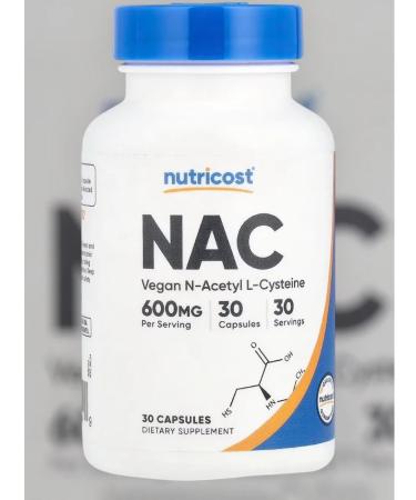 Nutricost N-acetyl l-cysteine (NAC) 600 mg - Buy Online on GoSupps.com