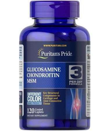 Puritan's Pride Glucosamine chondroitin and MSM for joints 120 tablets - Buy Online on GoSupps.com