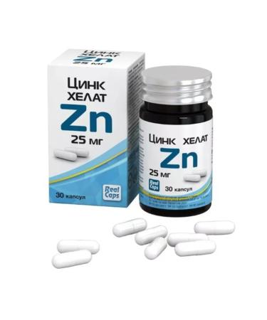 RealCaps Zinc Helat ZN 25MG N30 caps 326MG-1pcs