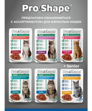 ProShape Wet food for elderly cats 28pcs of 75 g turkey in sauce - Buy Online on GoSupps.com