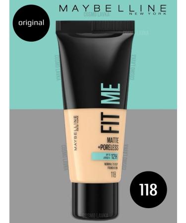 Maybelline New York Fit me foundation for face cream tone 118 original