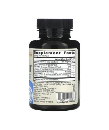 Jarrow Formulas Complex of mixed carotins Carotenall 60 gel. capsules - Buy Online on GoSupps.com