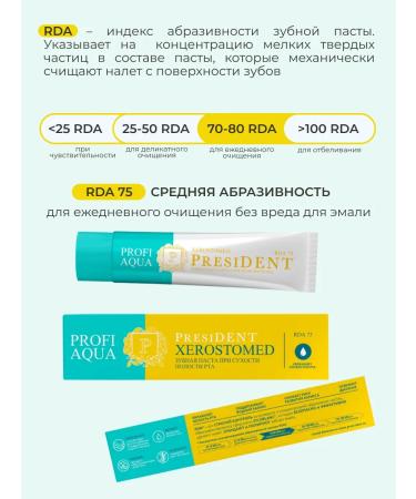 PRESIDENT Moisturizing toothpaste Profi Aqua Xerostomed - Buy Online on GoSupps.com