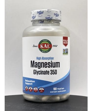 KAL Magnesium Glycinate 350MG 160VEGKAPAPSUL - Buy Online on GoSupps.com