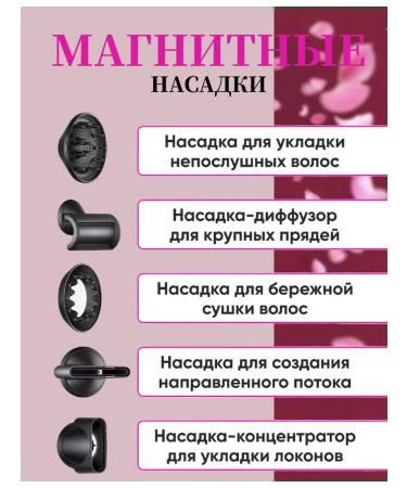 yoodragons Professional hairdryer with 7 nozzles - guards for March 8 - Buy Online on GoSupps.com