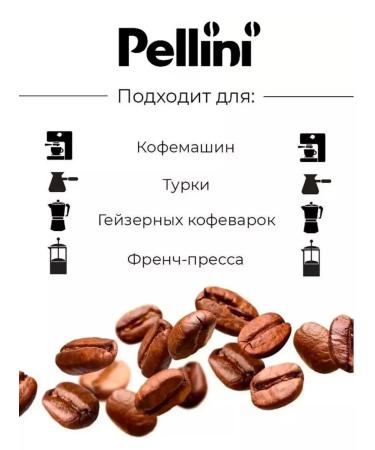 Pellini Coffee ground decaffeinato without caffeine 250 grams - Buy Online on GoSupps.com