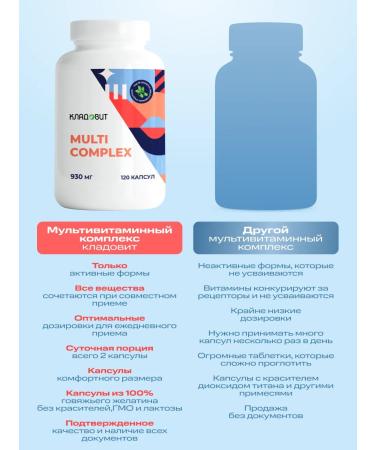 KLADOVIT Bad complex of vitamins multivitamins 120 capsules - Buy Online on GoSupps.com