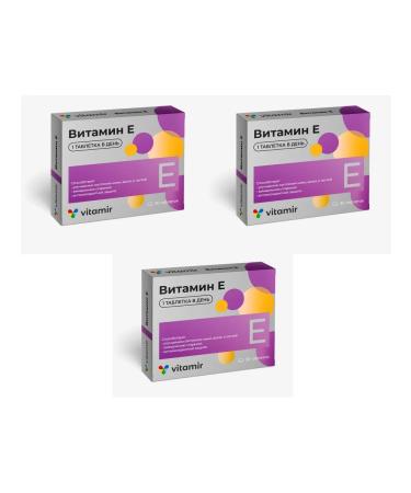 VITAMIR Vitamin E 30 tablets of 500 mg x 3 packages